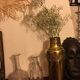 Yellow copper vase signed gbn art deco