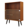 Teak display cabinet with glass doors, Denmark, 1970s