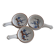 Lot de 3 caqulons motif japonisant.