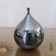 Vintage iridescent black ceramic "fig" vase