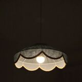 Suspension in a solid floral shape Cosette "mineral blue"