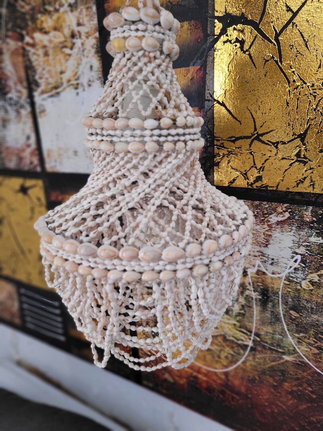 Shell chandelier