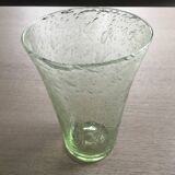 Handcrafted bubbled glass vase
