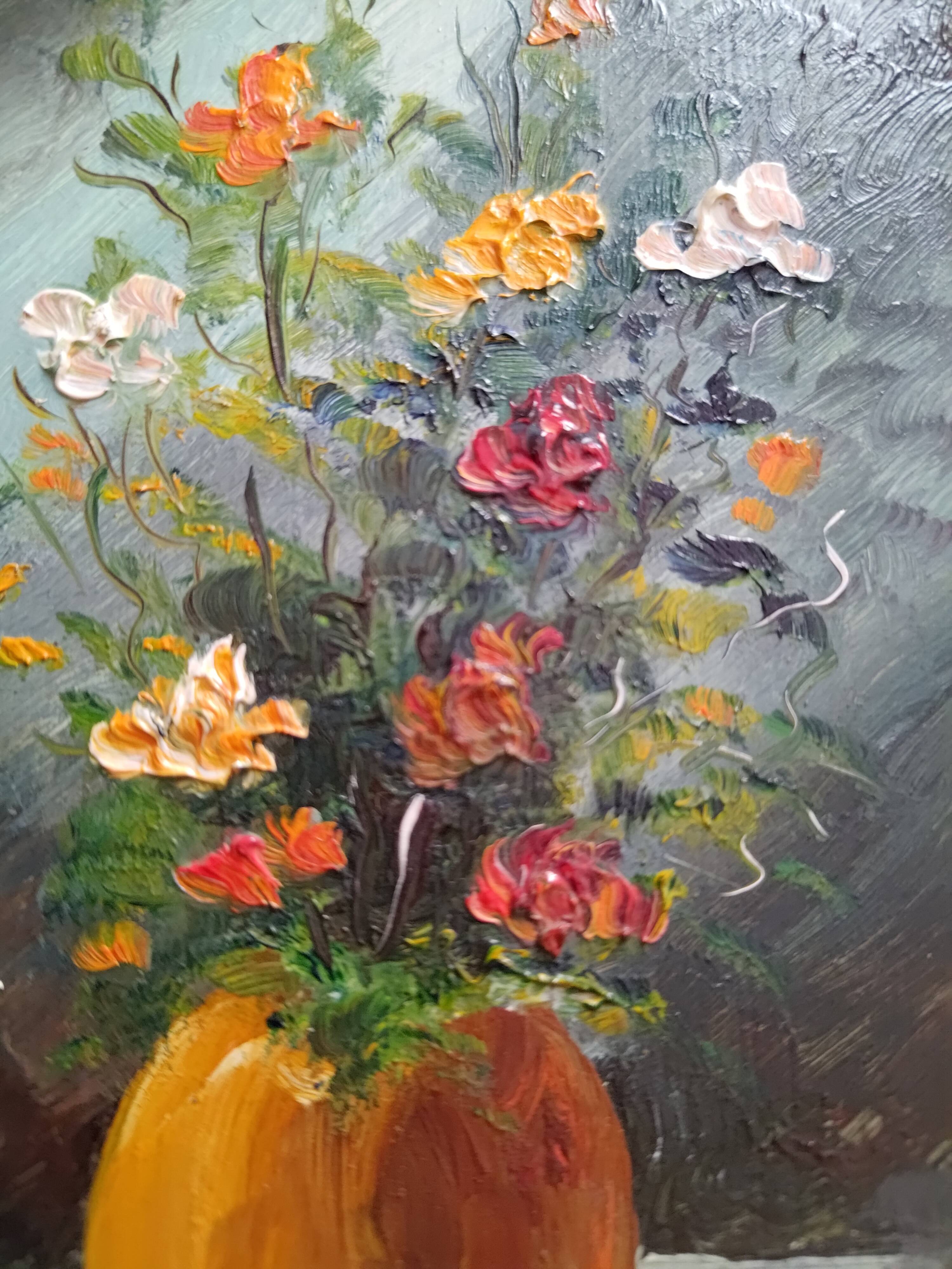 Painting bouquet of flowers