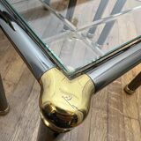 Orsenigo Italy nesting tables - clear glass and smoked glass