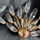 Appliques en cristal et acier doré de Stilkronen modèle Comète - Oscar TARLASCO , 1970s, Set de 2