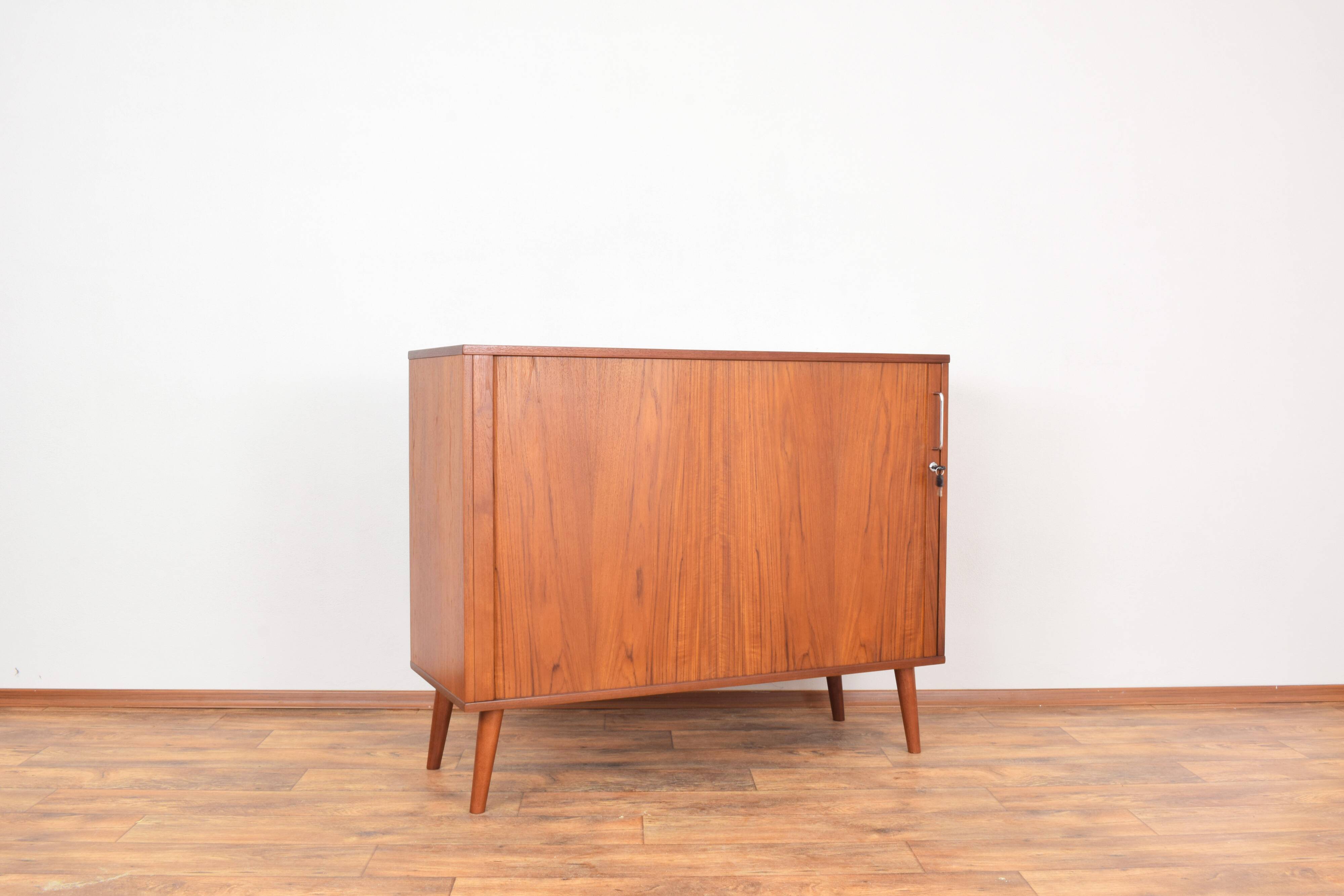 Mid-Century Danish Teak Tambour Doors Sideboard, 1960s.