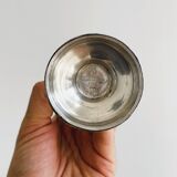 Small vintage soliflore in patinated light metal