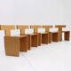 Vintage sculptural dining chairs, set of 5