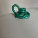 Bougeoir en terre vernissée de Vallauris vert turquoise 1950