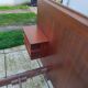 Vintage Scandinavian teak adult bed from the 60s and 70s bedside table.