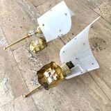 Pair of brass wall light 60s