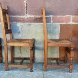 4 chaises basque en chêne