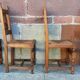 4 Basque oak chairs