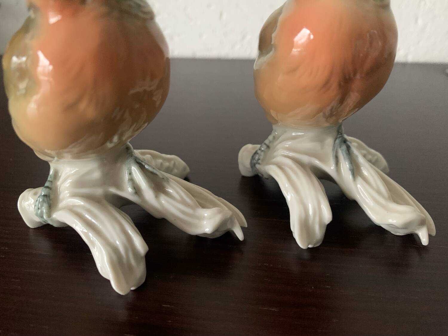 Couple d'oiseaux en porcelaine Karl Ens