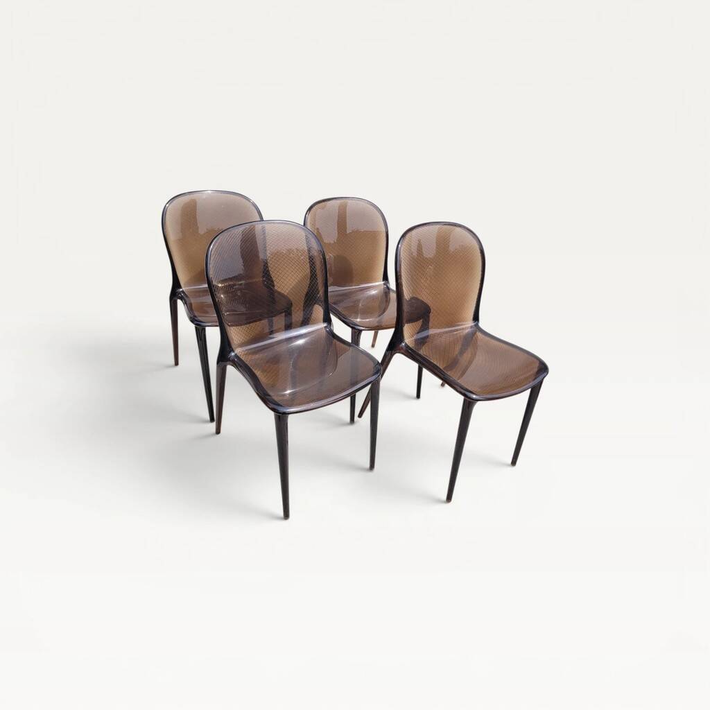 Set of 4 Thalya chairs by Kartell designed by Patrick Jouin