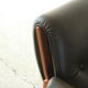 Olive leather two seater sofa, 1970'