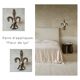 Brutalist iron wall light "fleur de lys"