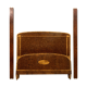Art Deco period bed in marquetry of Loupe and Lemon tree around 1925