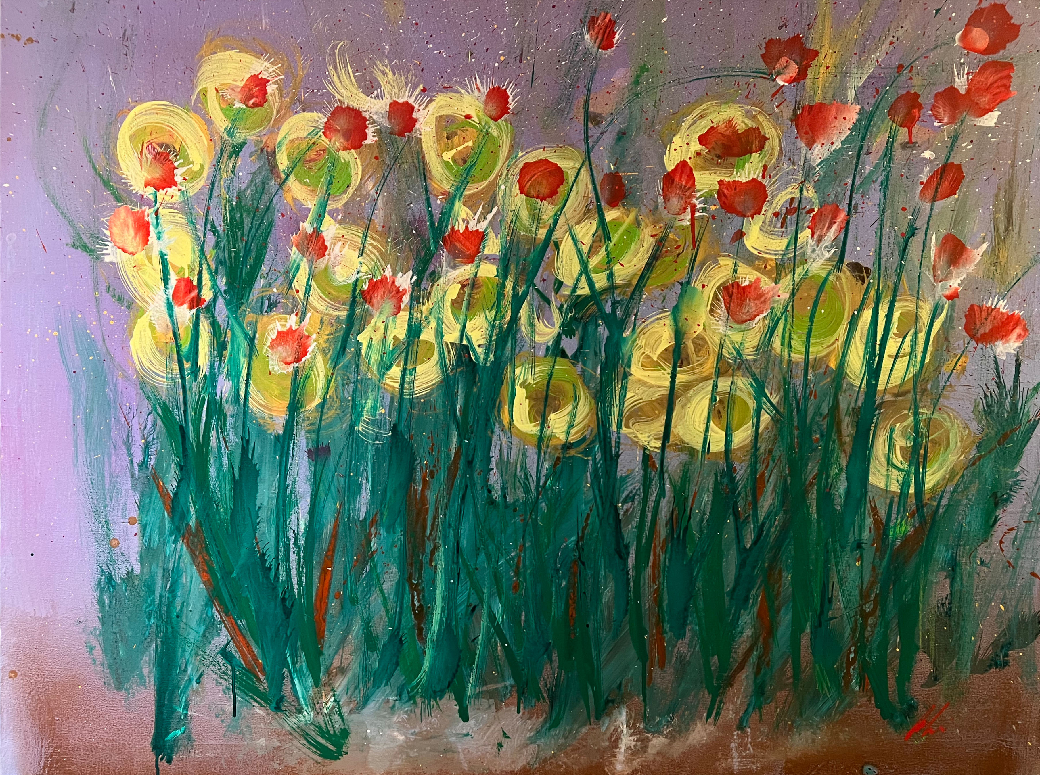 Le jardin huile sur toile