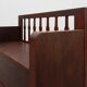 Modernist Art Deco bench with lift-top storage seat in solid oak, Belgium
