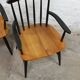 Pair of vintage Scandinavian-style bridge armchairs