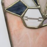 Pair of art-deco stained glass mosaic wall lights