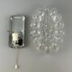 60s 70s wall lamp made of glass & metal bubble wall sconce space age design