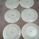 Set of 6 antique flat plates Rotterdam blue windmill design.