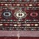 Handwoven red Boukhara oriental rug, 1960s