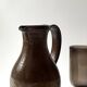 carafe vase vintage en céramique grès rouge vers 1970