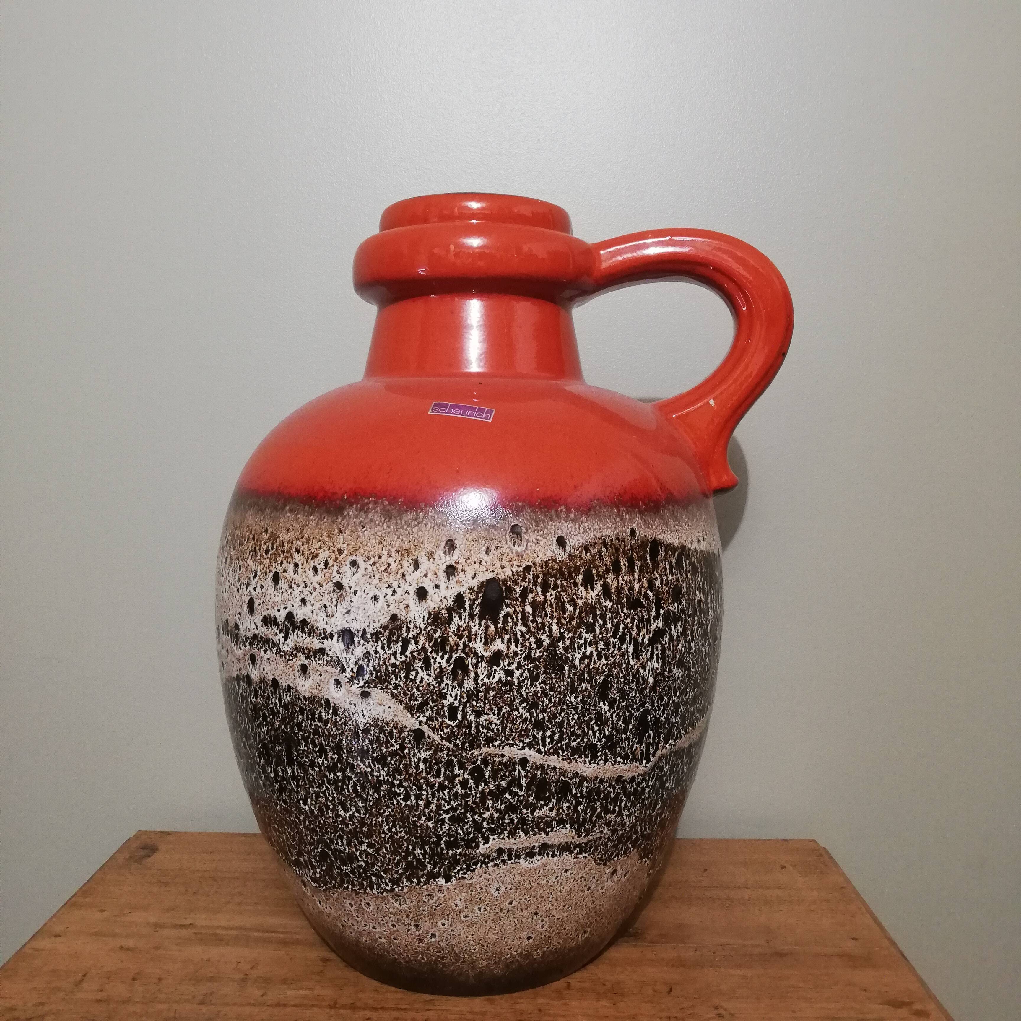 German vase Scheurich fat lava and ceramics