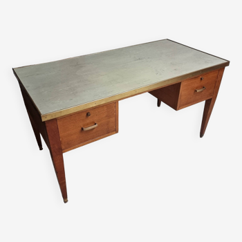 Table d'écriture de bureau vintage en chêne