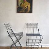 Chaise en métal Zig zag