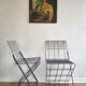 Chaise en métal Zig zag