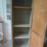 Vintage Parisian 1-door wardrobe, it has been completely cleaned, sanded, treated and waxed.
