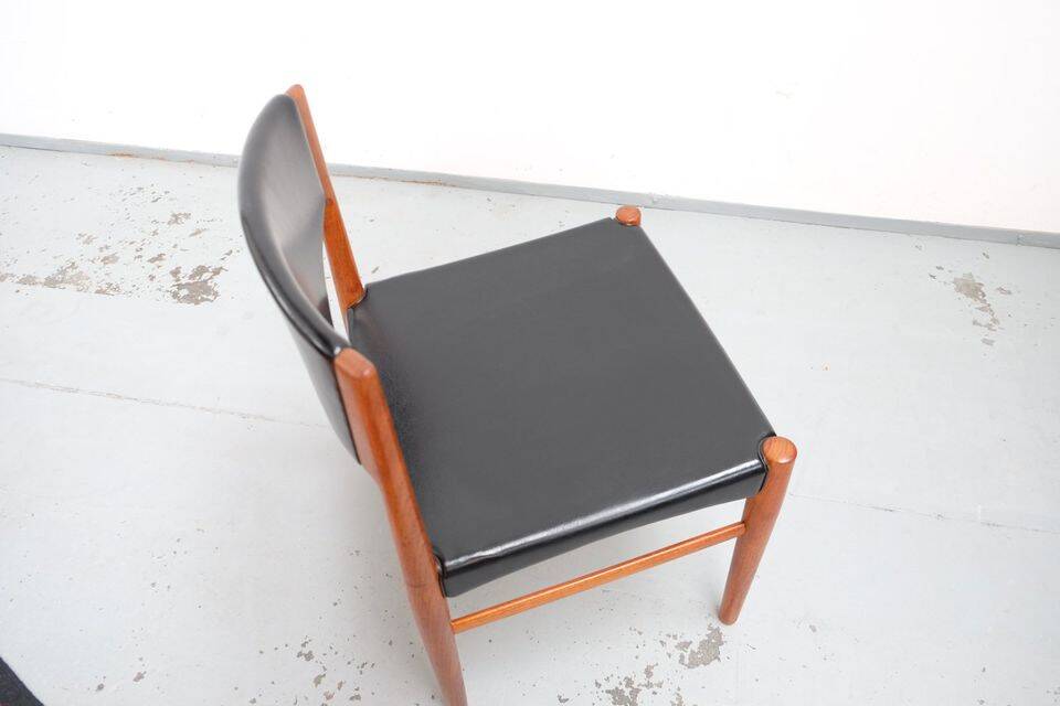 Mid Century Teak Jalk Glostrup Chairs 1960s Retro Vintage (6 pcs)