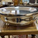 Silver metal dish warmer