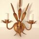 Vintage gold metal wall light