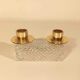 Vintage antique candle holder in molded and gilded glass