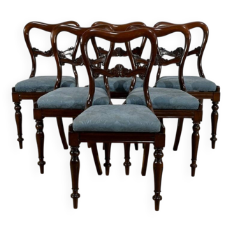 Suite de 6 Chaises en Acajou, Époque Victorienne, Angleterre – 2ème partie