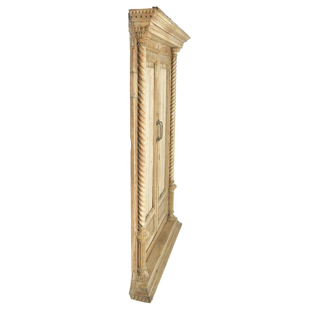 Ancienne porte indienne à deux battants en bois massif