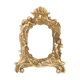 Miniature vintage gold mirror with angels, Italy, 1960s