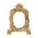 Miniature vintage gold mirror with angels, Italy, 1960s