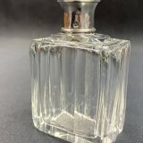 Art Deco crystal bottle with solid silver Minerva frame