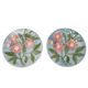Antique Sarreguemines wall plates – Set of 2 with floral decor