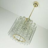 Doria mid century pendant light chandelier with 16 glass tubes 1960s