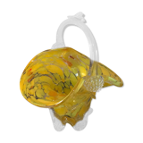Murano glass basket vase