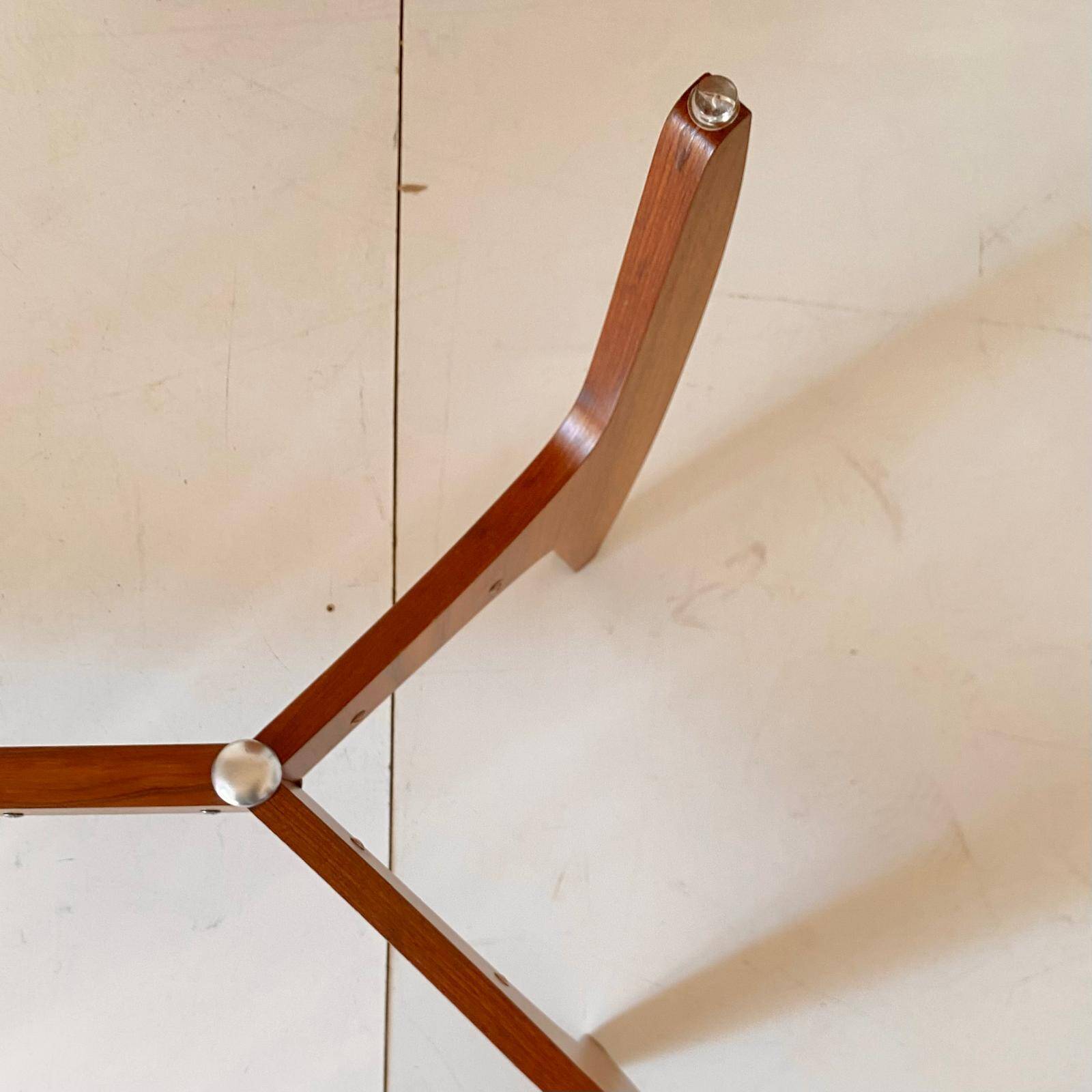 Midcentury Modern Big Wood Sofa Table, Italy 1960