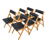 1970s Vintage folding chairs Eden by Gio Ponti for Stol Kamnik, Set of 6